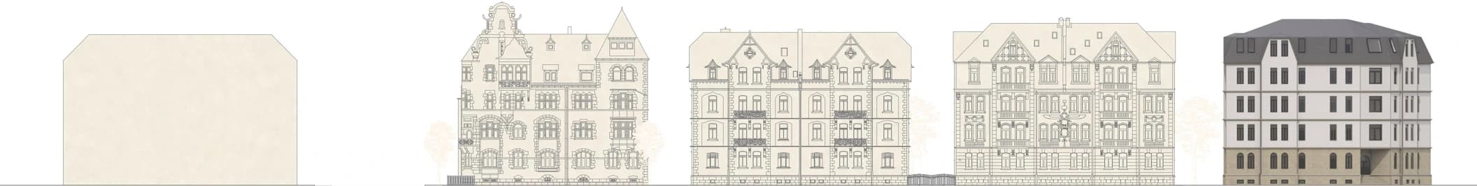 Traditionelles Wohnen — Straßenansicht